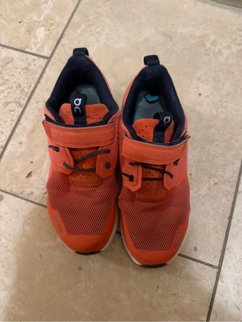 On Kids Orange Running Shoes Hook & Loop Sneakers US 1.5